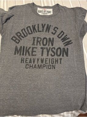 Roots of Fight "Brooklyn's Own Iron Mike Tyson" Gray Tee